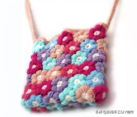 针织作品 这朵万能的立体小花,家居用品都能随便拼,太强大了